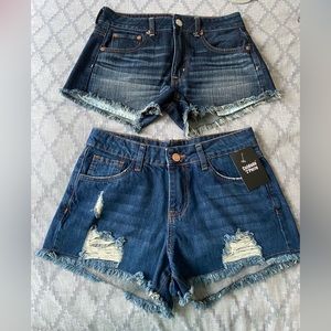 Two pairs of Jean shorts